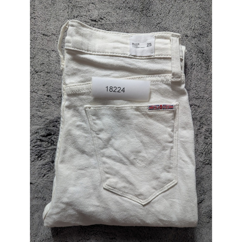 Hudson Blair High Rise Super Skinny Ankle Jeans Women's Size 25 White - Picture 14 of 14